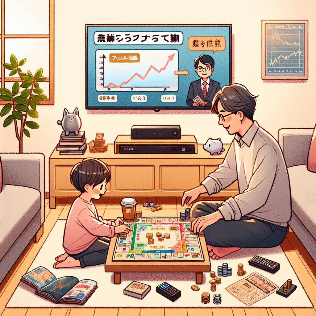 親子で学ぶ リアルなゲームでお金持ちになる方法